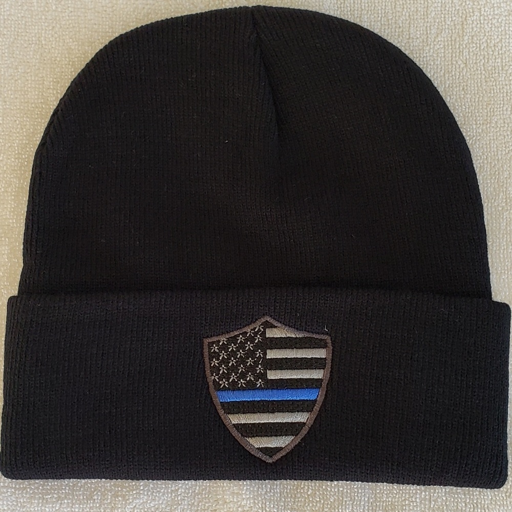 THIN BLUELINE FLAG BEANIE